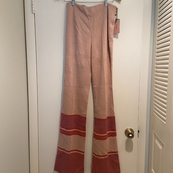 MIU MIU Pink Petal Stripes Pants with tags - Picture 1 of 7